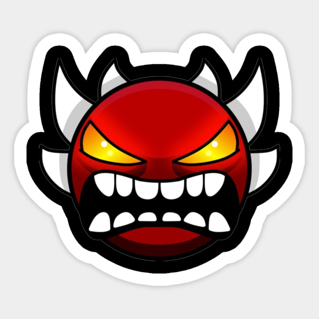 Angry Geometry Dash Sticker by jargony